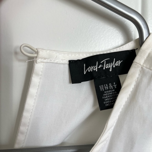 Lord & Taylor asymmetrical white blouse XS - Picture 3 of 5